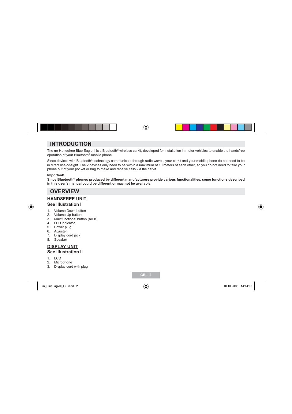 Introduction, Overview | Mr Handsfree Blue Eagle II User Manual | Page 4 / 107