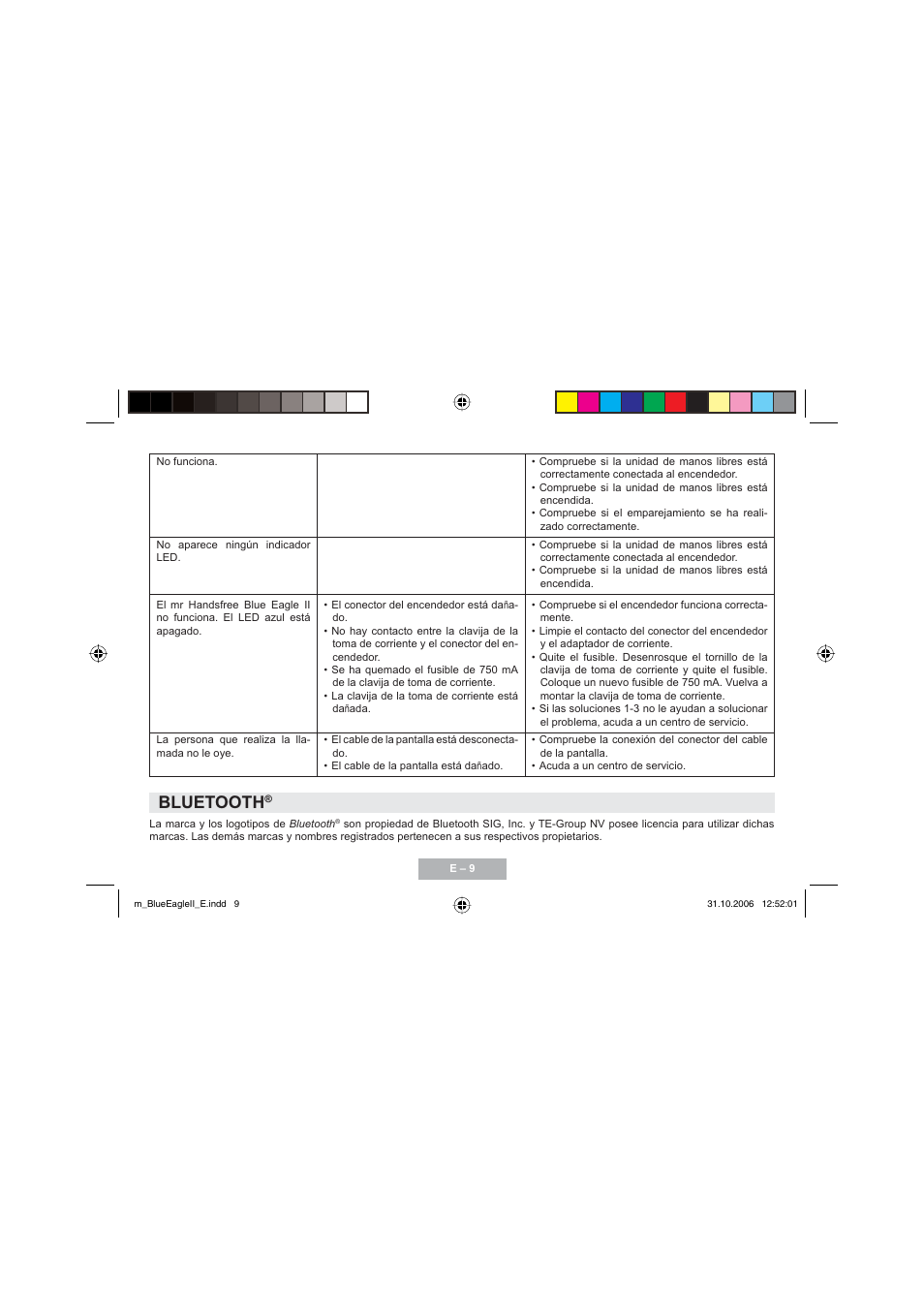 Bluetooth | Mr Handsfree Blue Eagle II User Manual | Page 41 / 107