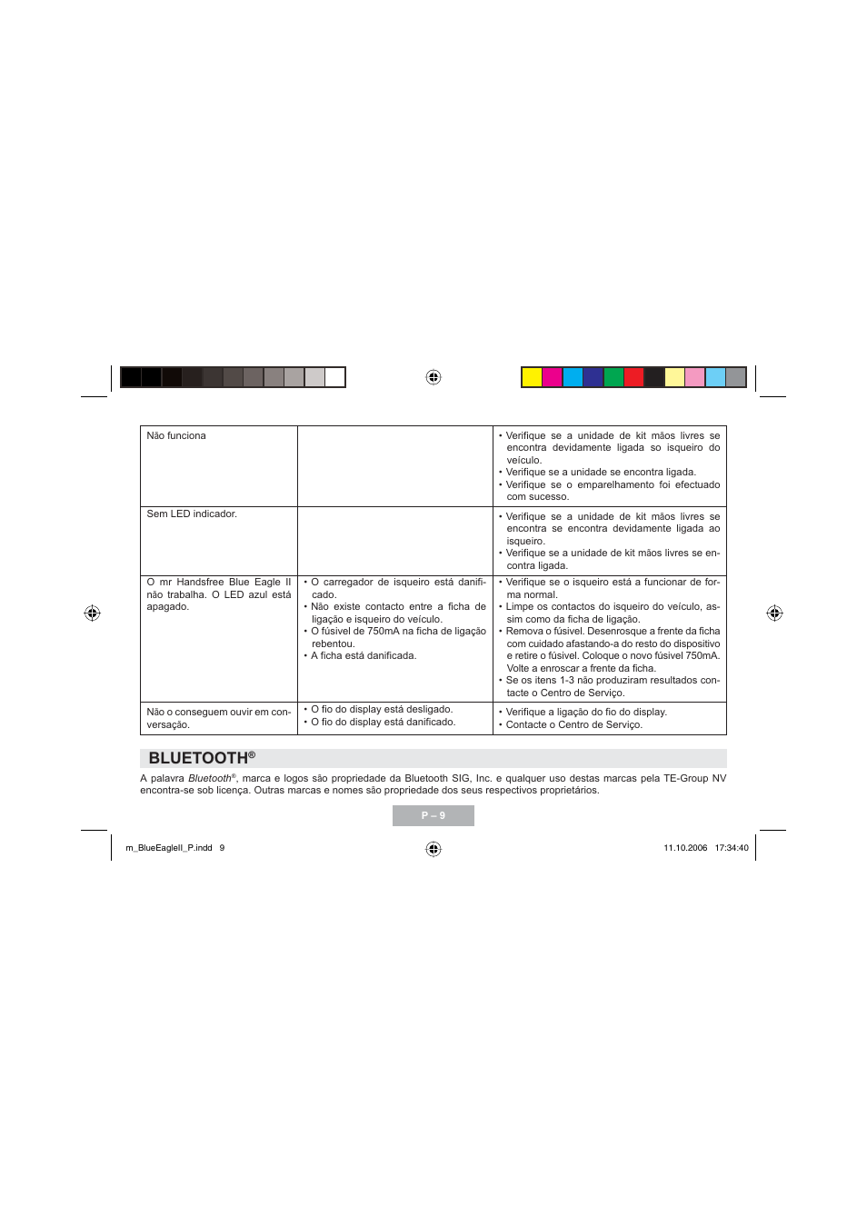 Bluetooth | Mr Handsfree Blue Eagle II User Manual | Page 51 / 107