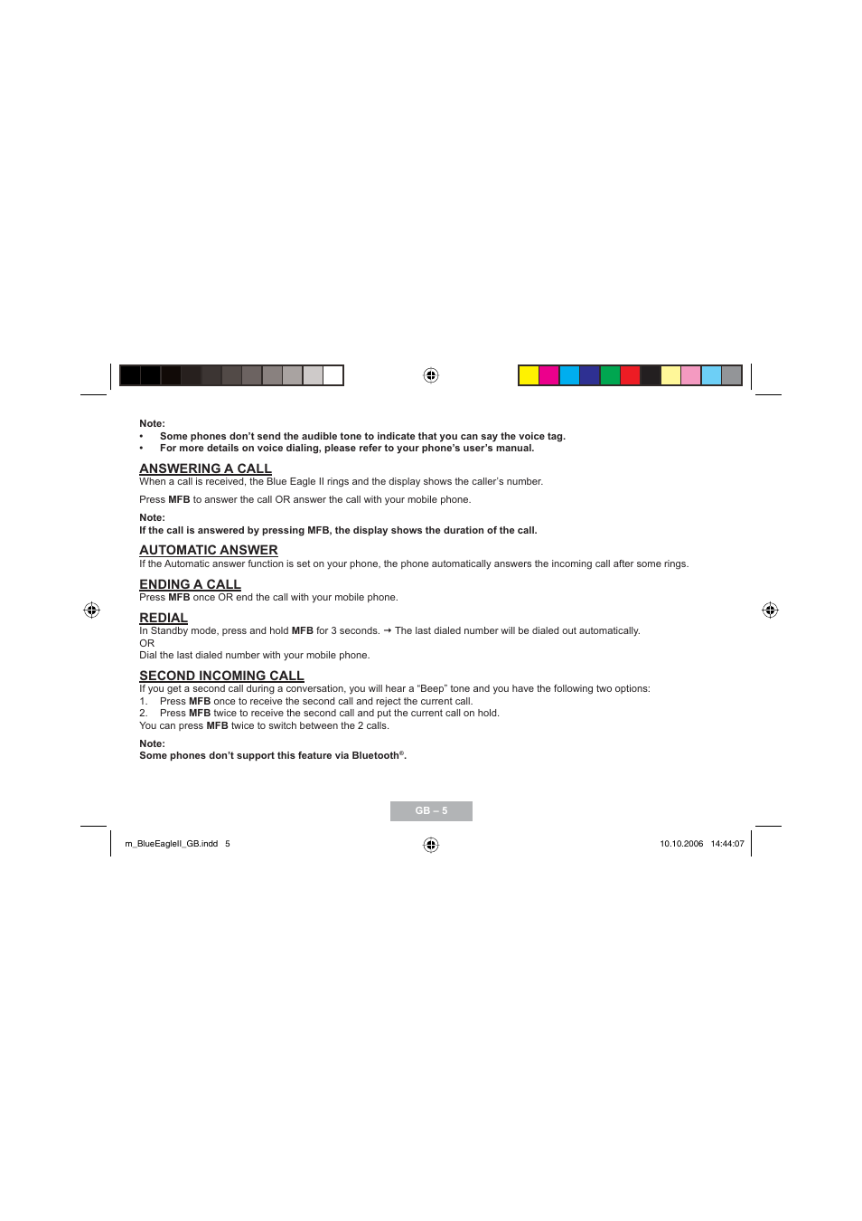 Mr Handsfree Blue Eagle II User Manual | Page 7 / 107