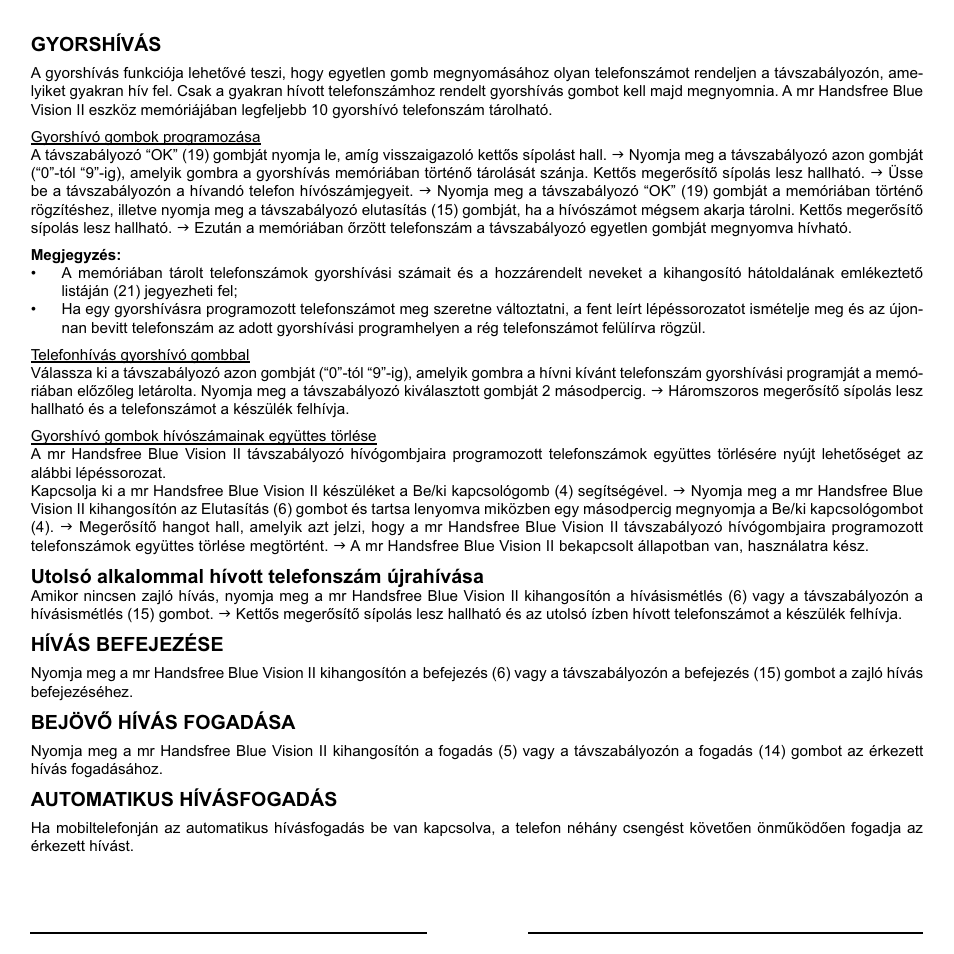 Mr Handsfree Blue Vision II User Manual | Page 74 / 95