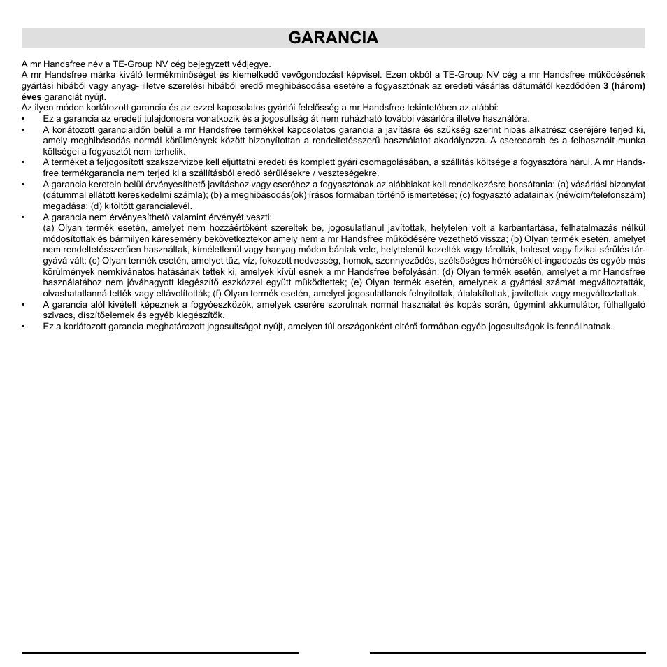 Garancia | Mr Handsfree Blue Vision II User Manual | Page 77 / 95