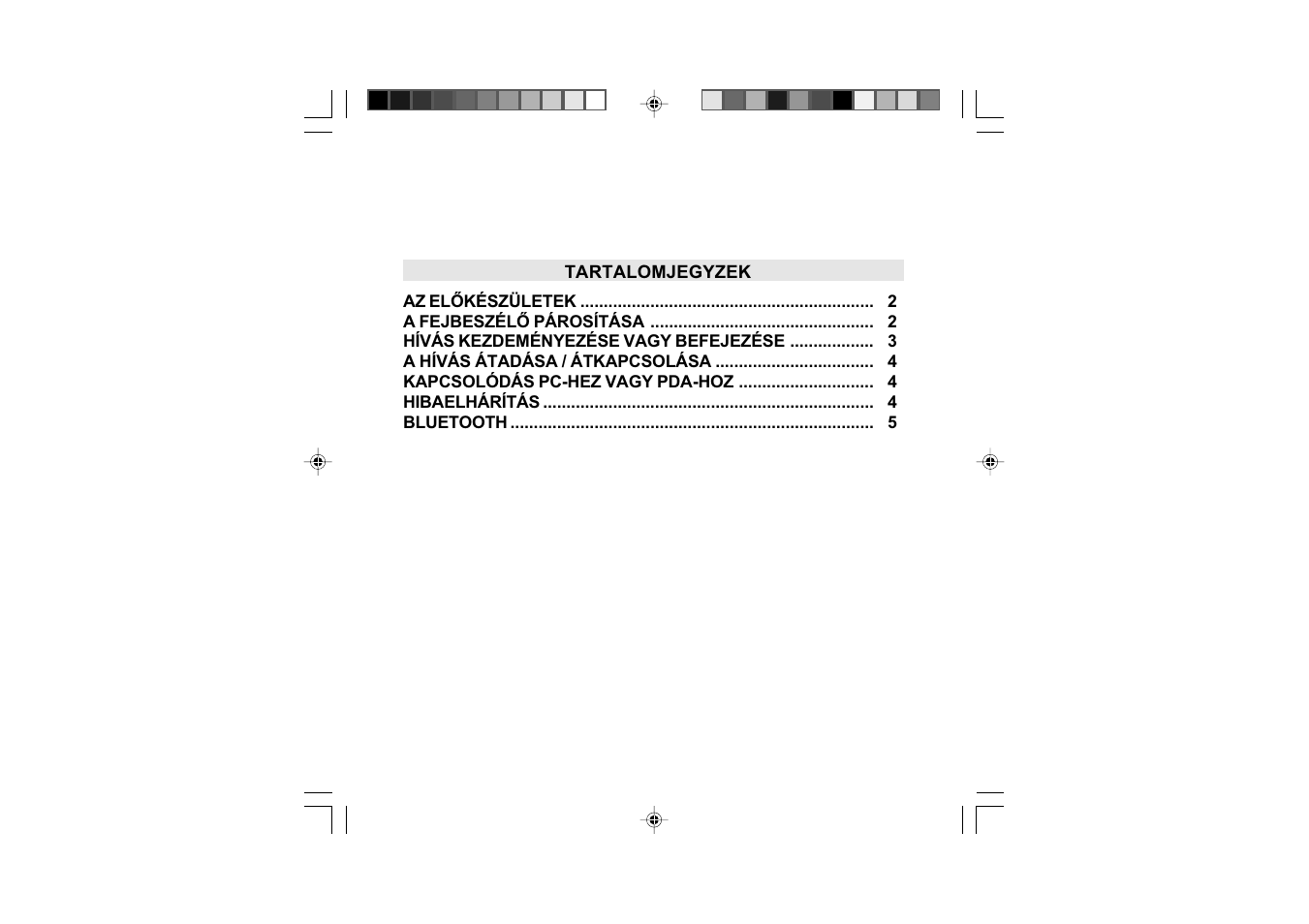 Tartalomjegyzek | Mr Handsfree Blue Bird User Manual | Page 51 / 91