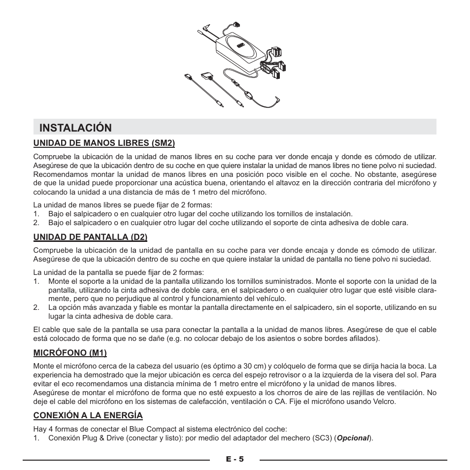 Instalación | Mr Handsfree Blue Compact Microphone User Manual | Page 140 / 291