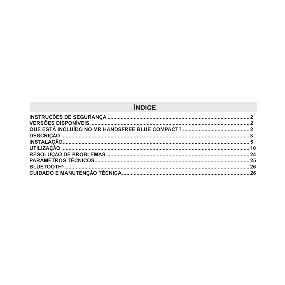 Índice | Mr Handsfree Blue Compact Microphone User Manual | Page 162 / 291