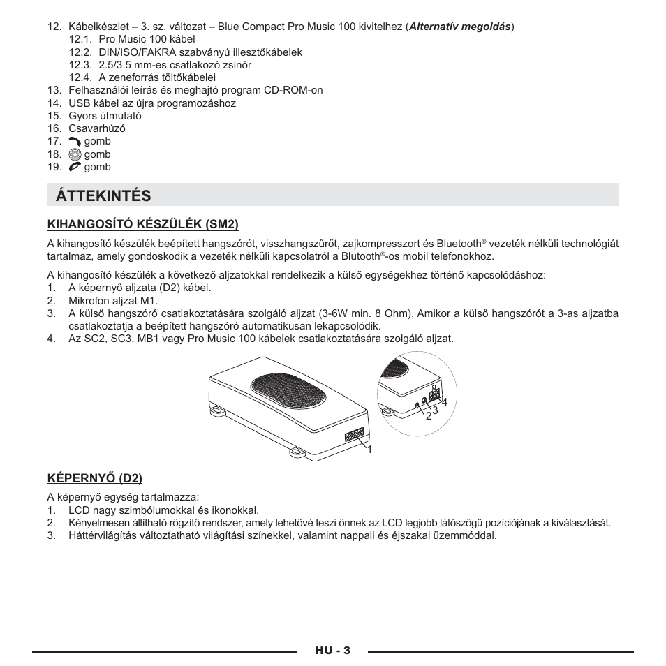 Áttekintés | Mr Handsfree Blue Compact Microphone User Manual | Page 190 / 291