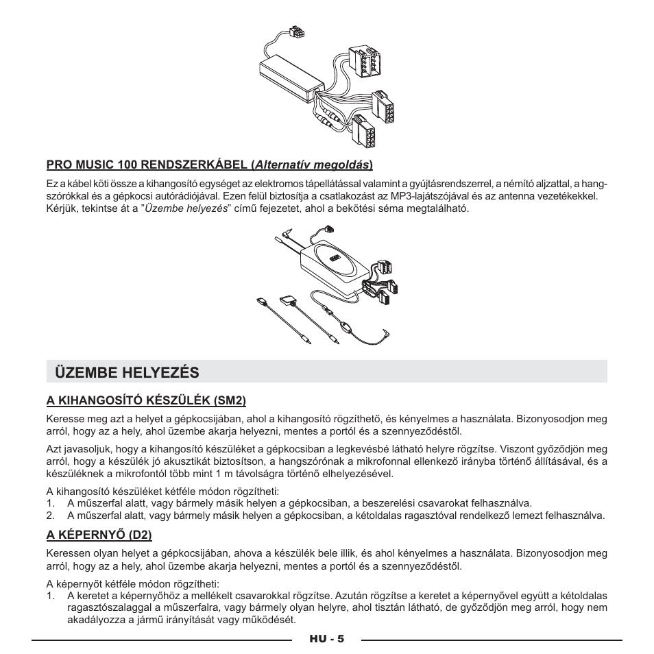 Üzembe helyezés | Mr Handsfree Blue Compact Microphone User Manual | Page 192 / 291