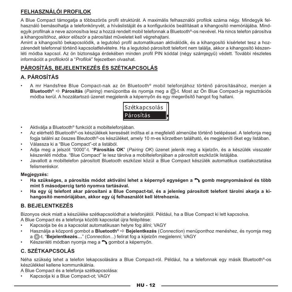 Mr Handsfree Blue Compact Microphone User Manual | Page 199 / 291