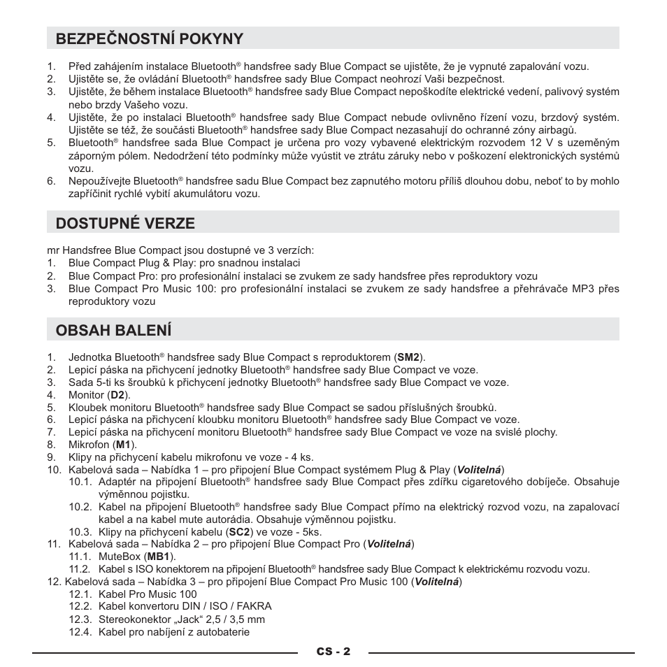 Mr Handsfree Blue Compact Microphone User Manual | Page 240 / 291