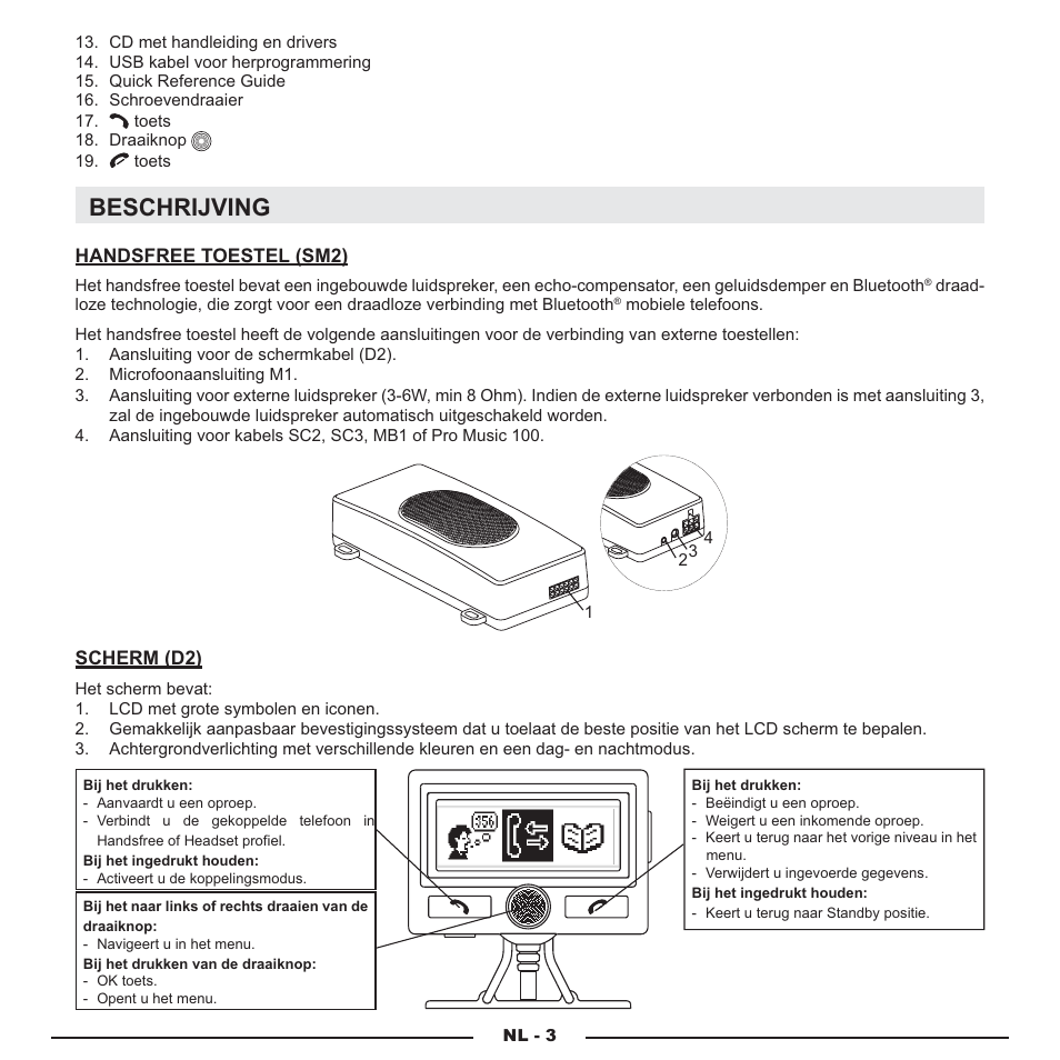 Beschrijving | Mr Handsfree Blue Compact Microphone User Manual | Page 32 / 291