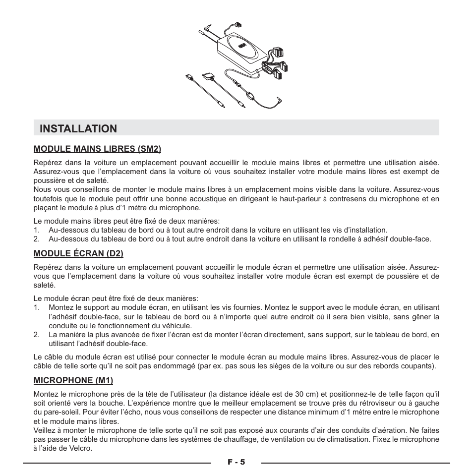 Installation | Mr Handsfree Blue Compact Microphone User Manual | Page 61 / 291