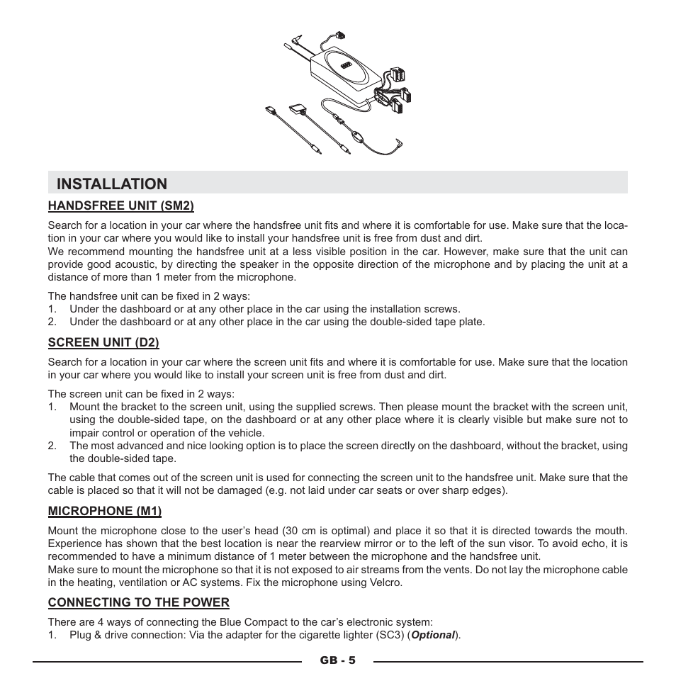 Installation | Mr Handsfree Blue Compact Microphone User Manual | Page 8 / 291