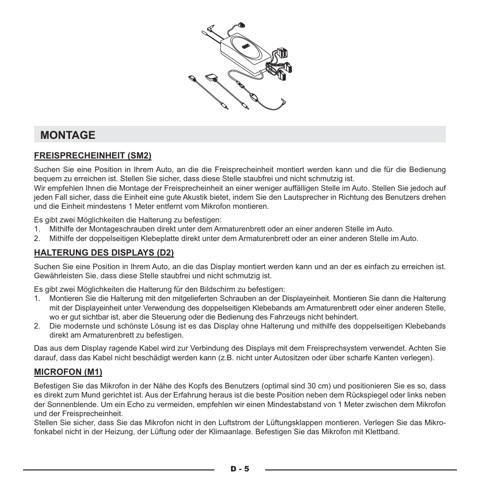 Montage | Mr Handsfree Blue Compact Microphone User Manual | Page 88 / 291