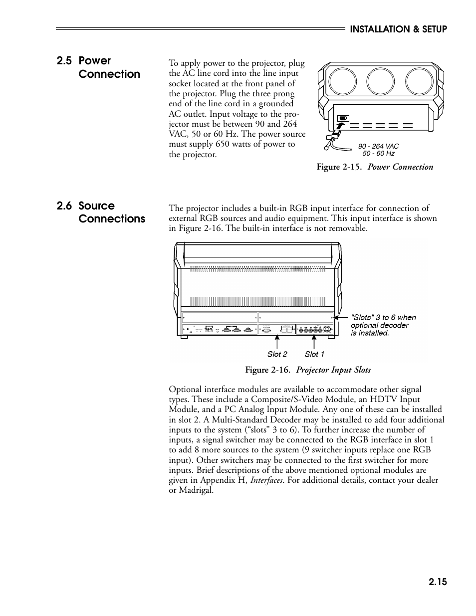 5 power connection, 6 source connections | Madrigal Imaging MP-9 User Manual | Page 21 / 138