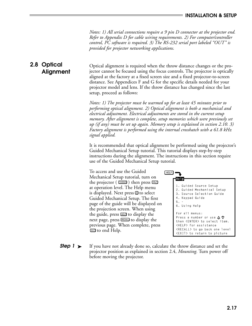 8 optical alignment | Madrigal Imaging MP-9 User Manual | Page 23 / 138