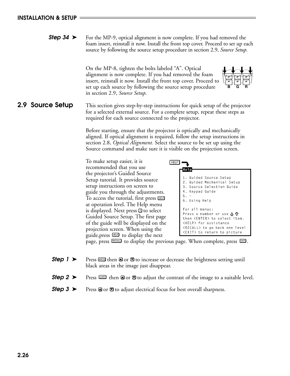 9 source setup | Madrigal Imaging MP-9 User Manual | Page 32 / 138