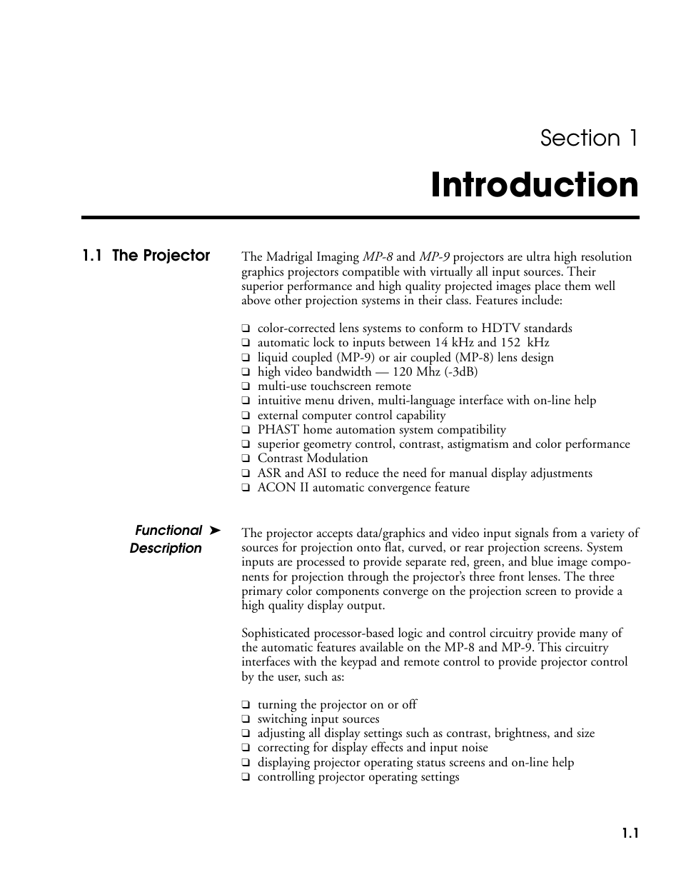 Introduction | Madrigal Imaging MP-9 User Manual | Page 5 / 138