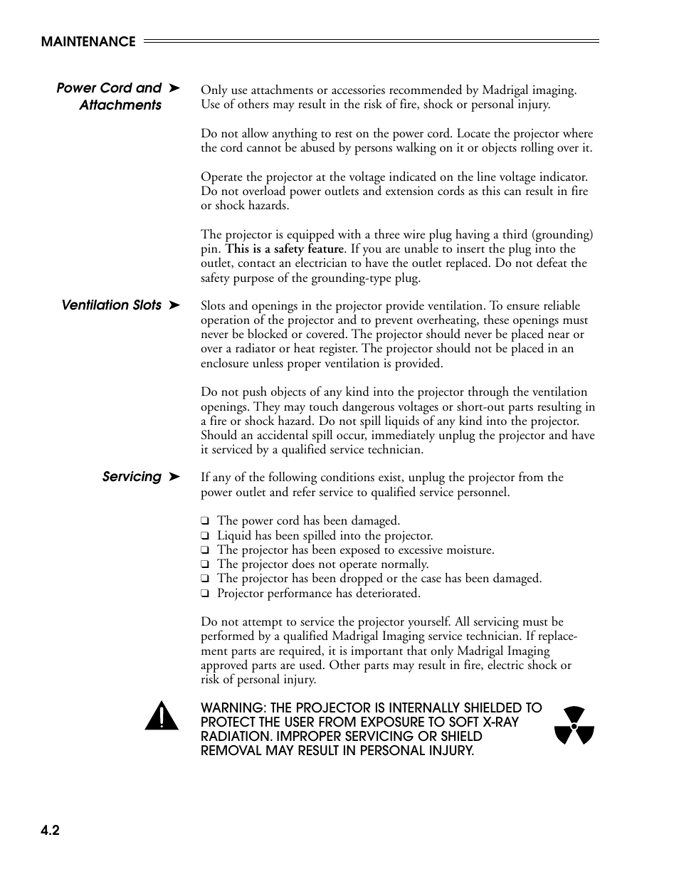 Madrigal Imaging MP-9 User Manual | Page 96 / 138