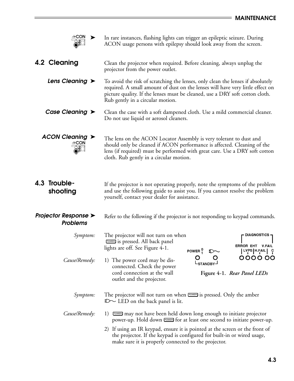 2 cleaning, 3 trouble- shooting | Madrigal Imaging MP-9 User Manual | Page 97 / 138