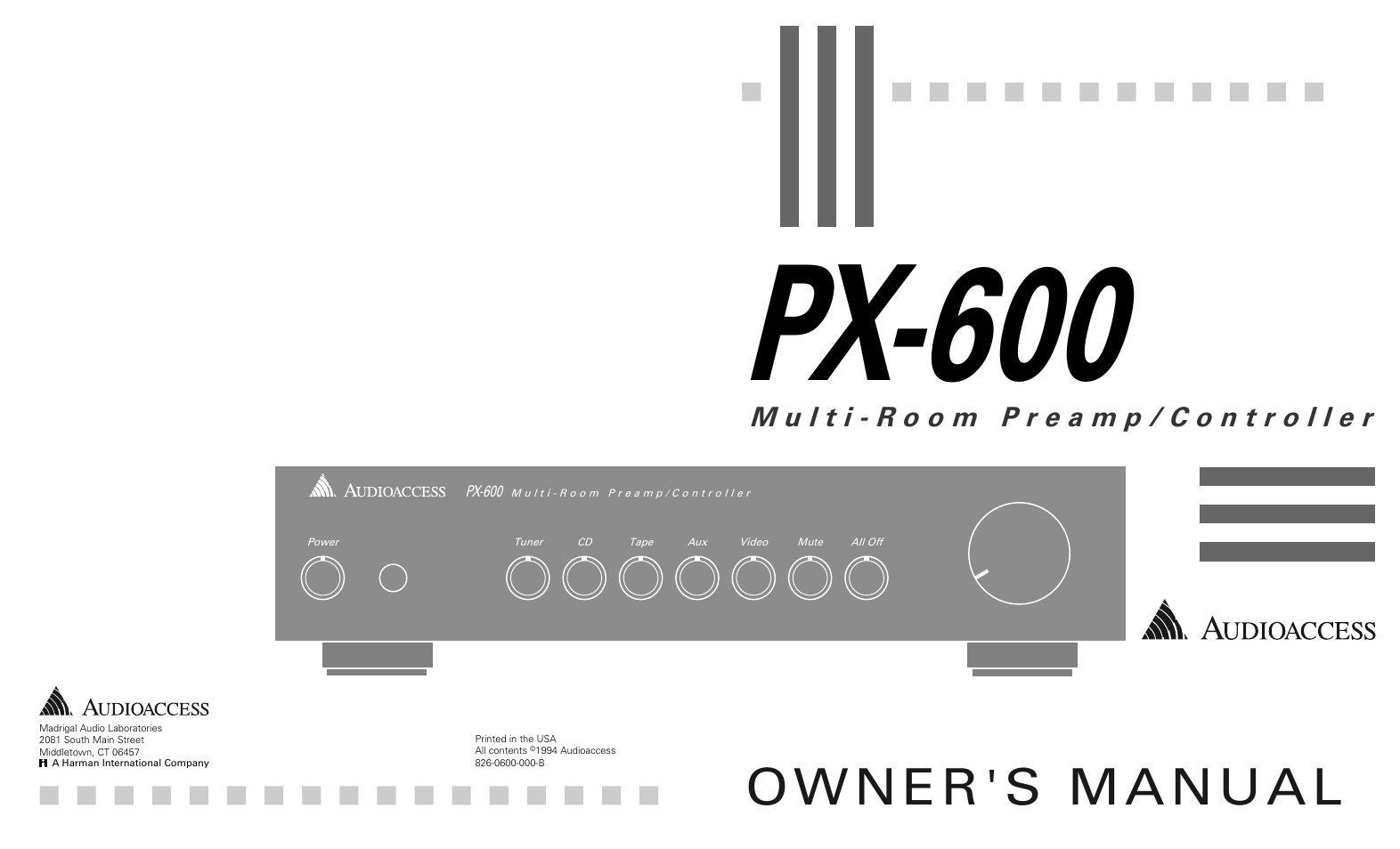 Madrigal Imaging PX-600 User Manual | 6 pages