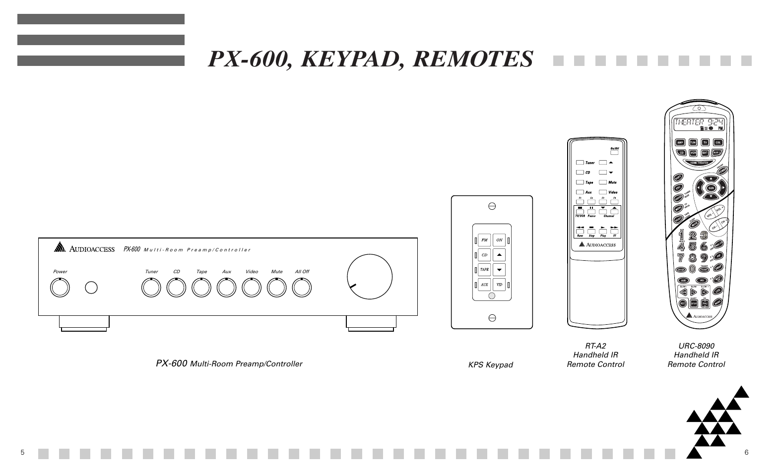 Px-600, keypad, remotes, Px-600 | Madrigal Imaging PX-600 User Manual | Page 6 / 6