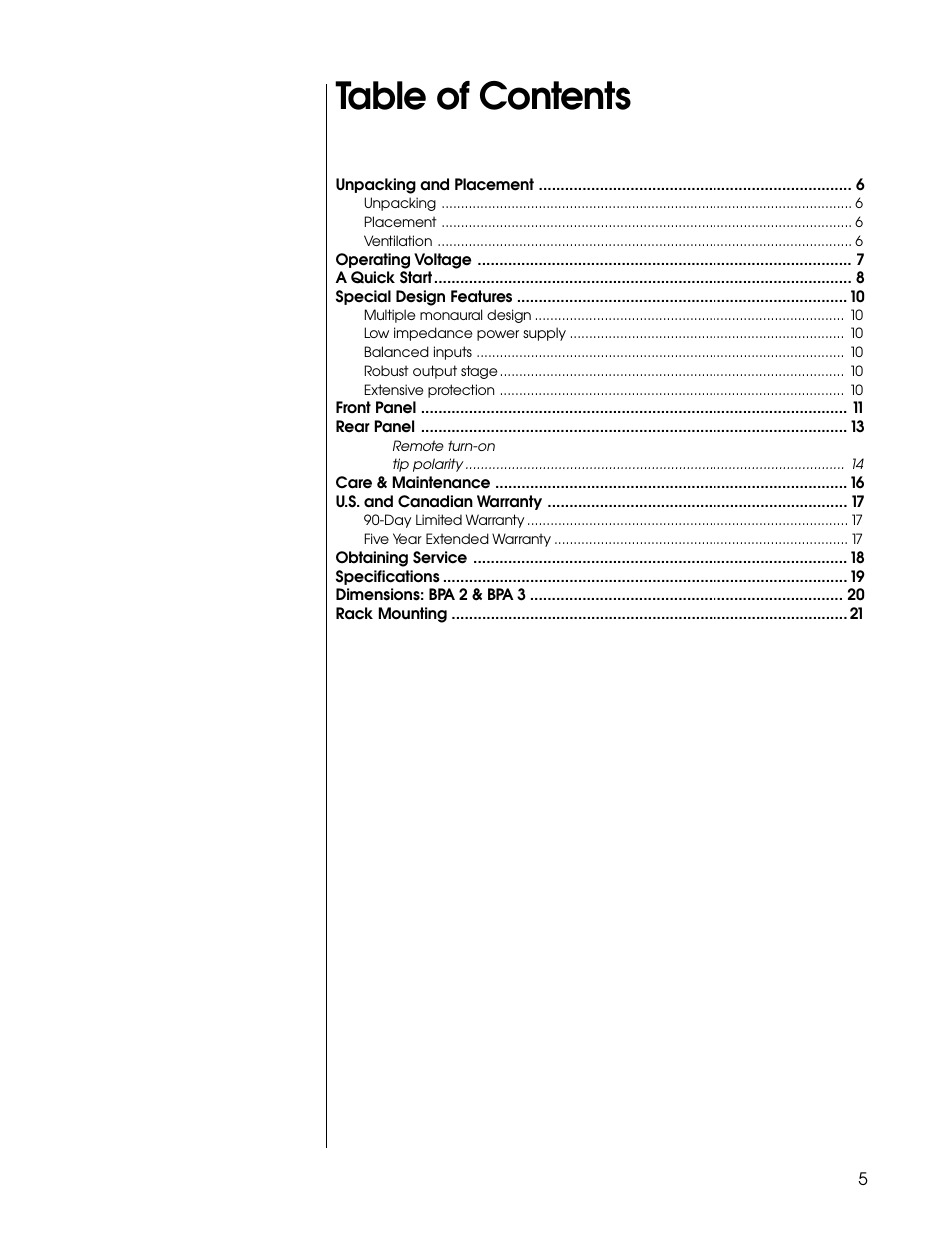 Madrigal Imaging BPA 3 User Manual | Page 5 / 22