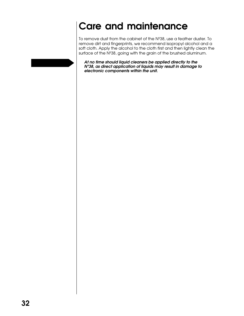 Care and maintenance | Madrigal Imaging N38 User Manual | Page 32 / 38