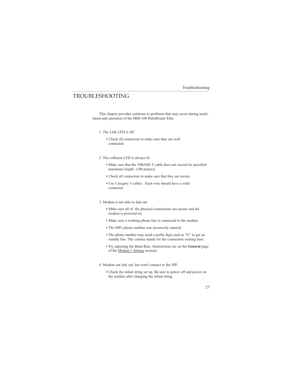 Troubleshooting | Macsense Connectivity MIH-108 User Manual | Page 30 / 39