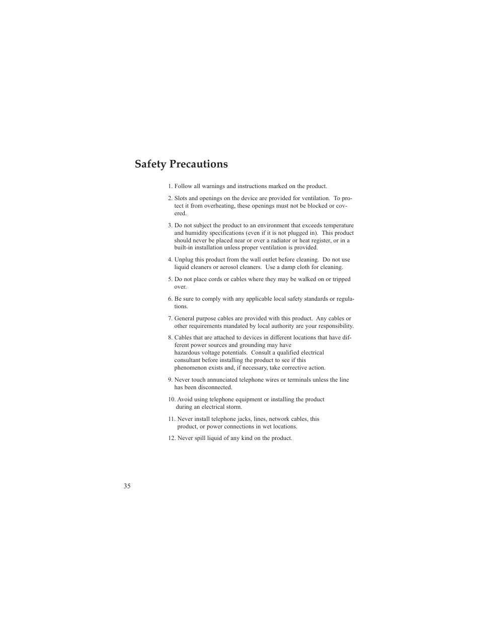 Safety precautions | Macsense Connectivity MIH-108 User Manual | Page 38 / 39