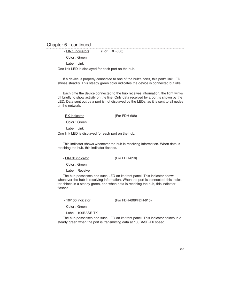 Chapter 6 - continued | Macsense Connectivity FDH-608/616 User Manual | Page 23 / 27