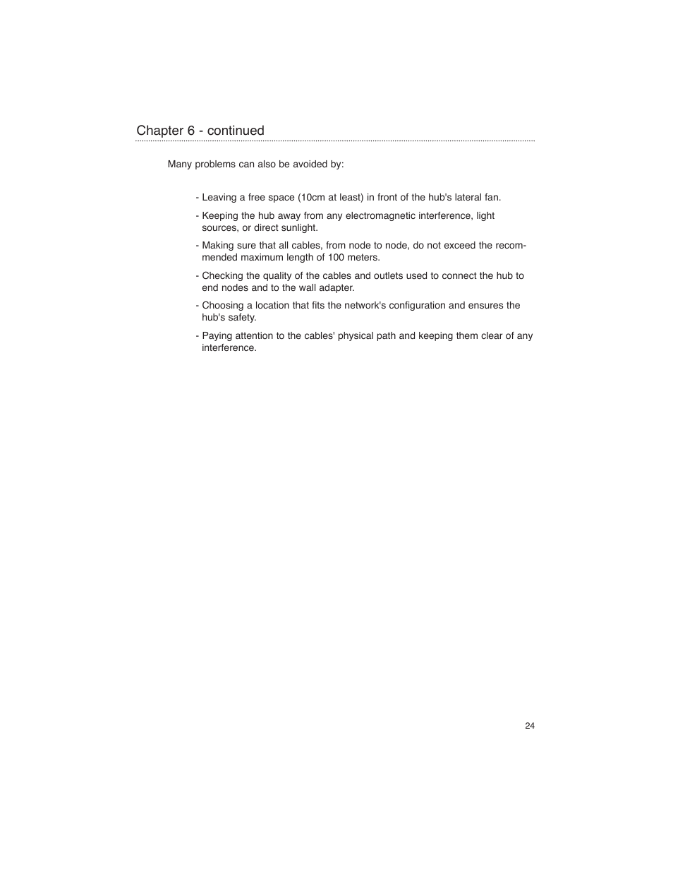 Chapter 6 - continued | Macsense Connectivity FDH-608/616 User Manual | Page 25 / 27