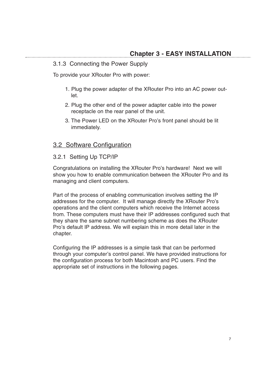 2 software configuration, Chapter 3 - easy installation | Macsense Connectivity XRouter Pro User Manual | Page 12 / 46