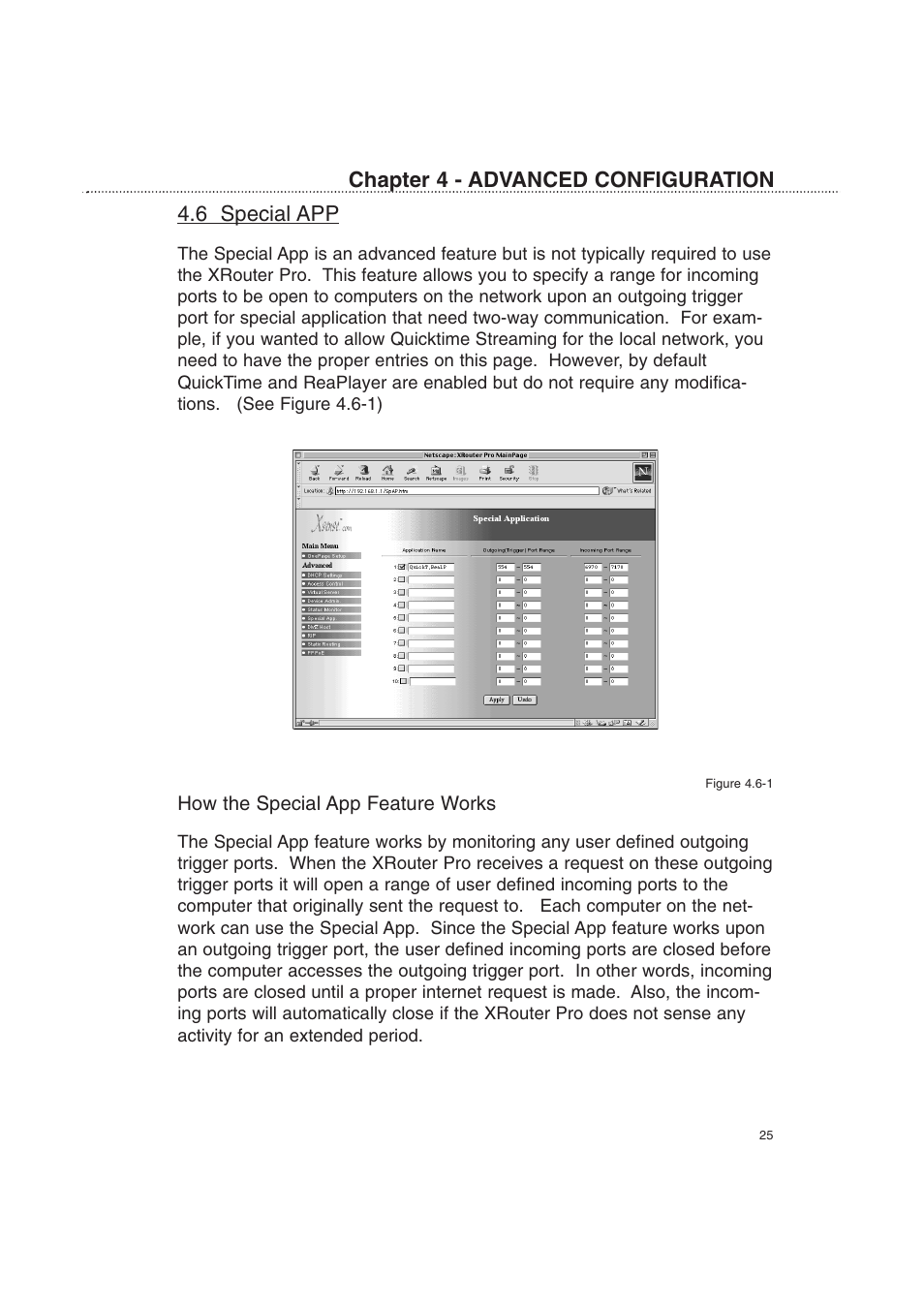 6 special app, Chapter 4 - advanced configuration | Macsense Connectivity XRouter Pro User Manual | Page 30 / 46