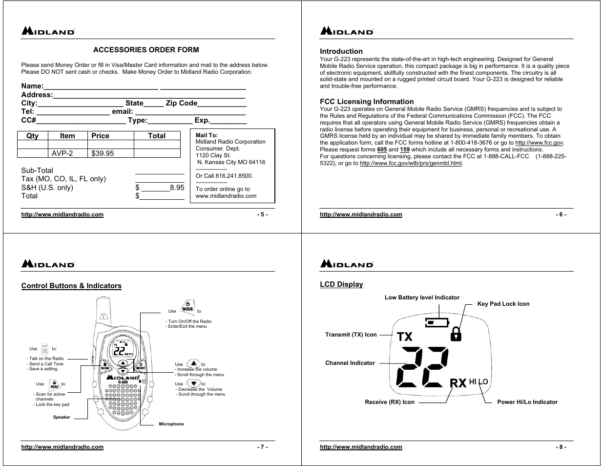 Midland Radio G-223 User Manual | Page 2 / 6