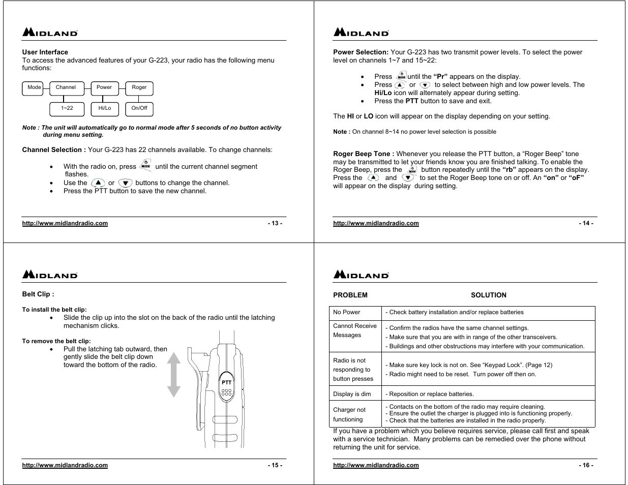 Midland Radio G-223 User Manual | Page 4 / 6
