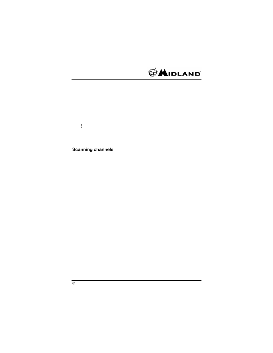Scanning channels | Midland Radio SP-410 User Manual | Page 21 / 36