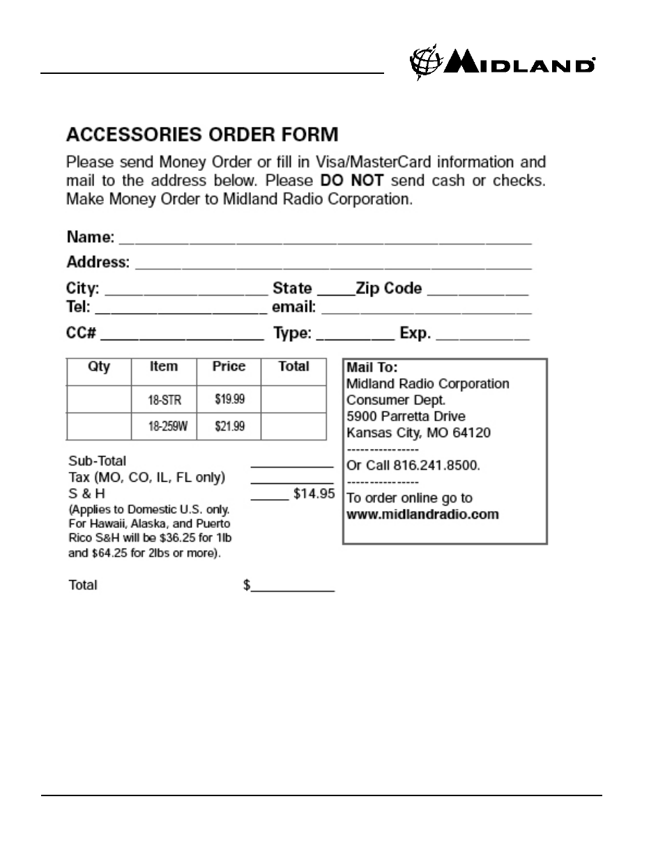 MIDLAND WR300-301 Owner Manual User Manual | Page 23 / 24