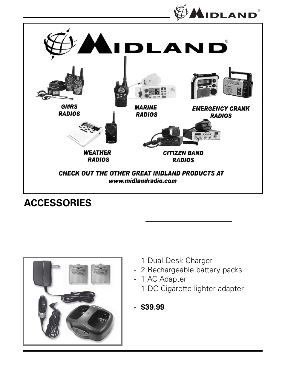 Accessories | MIDLAND LXT376/440 User Manual | Page 19 / 24