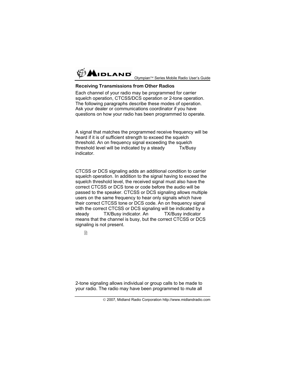Midland Radio OLYMPIANTM SERIES MO-4128 User Manual | Page 12 / 28