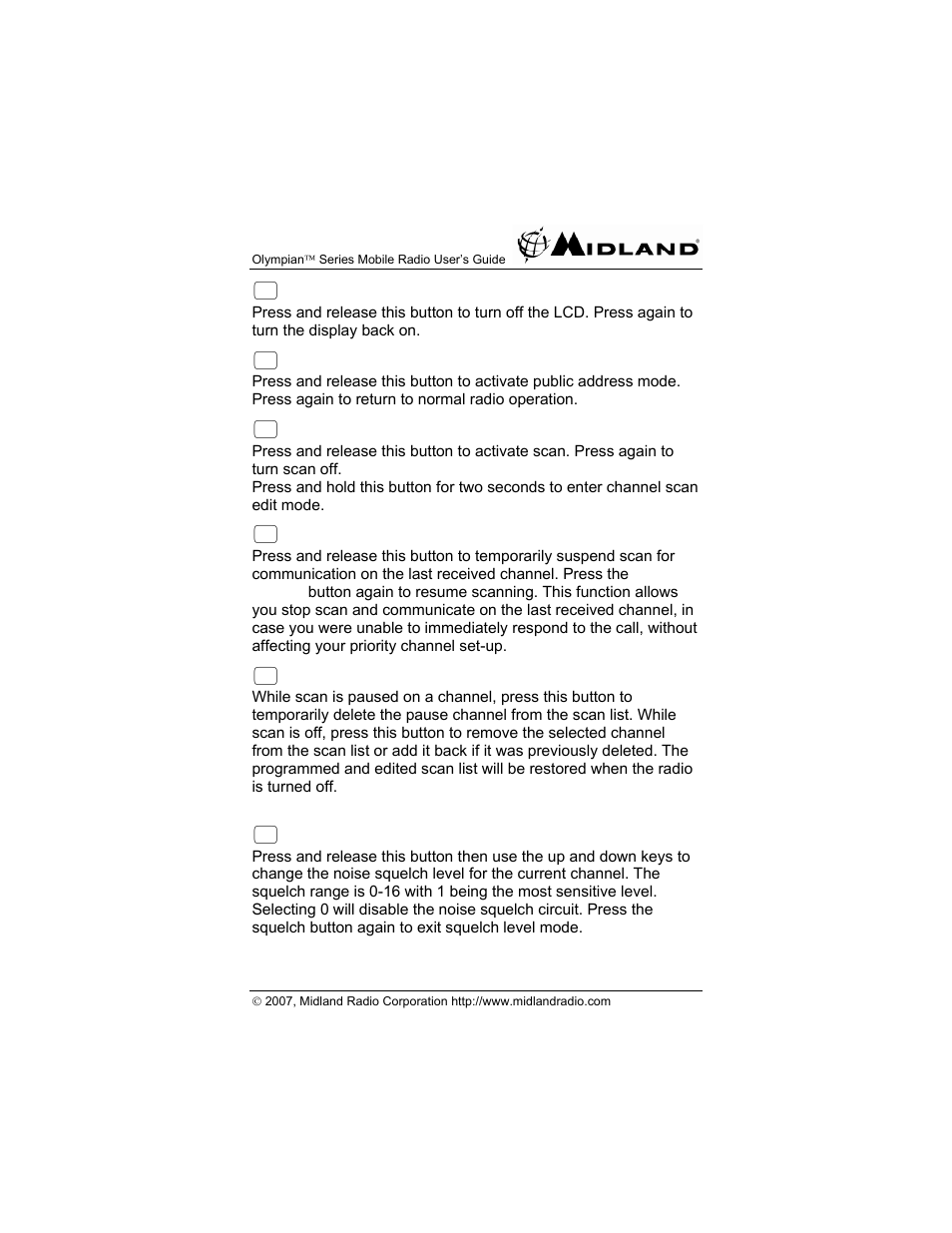 Midland Radio OLYMPIANTM SERIES MO-4128 User Manual | Page 21 / 28