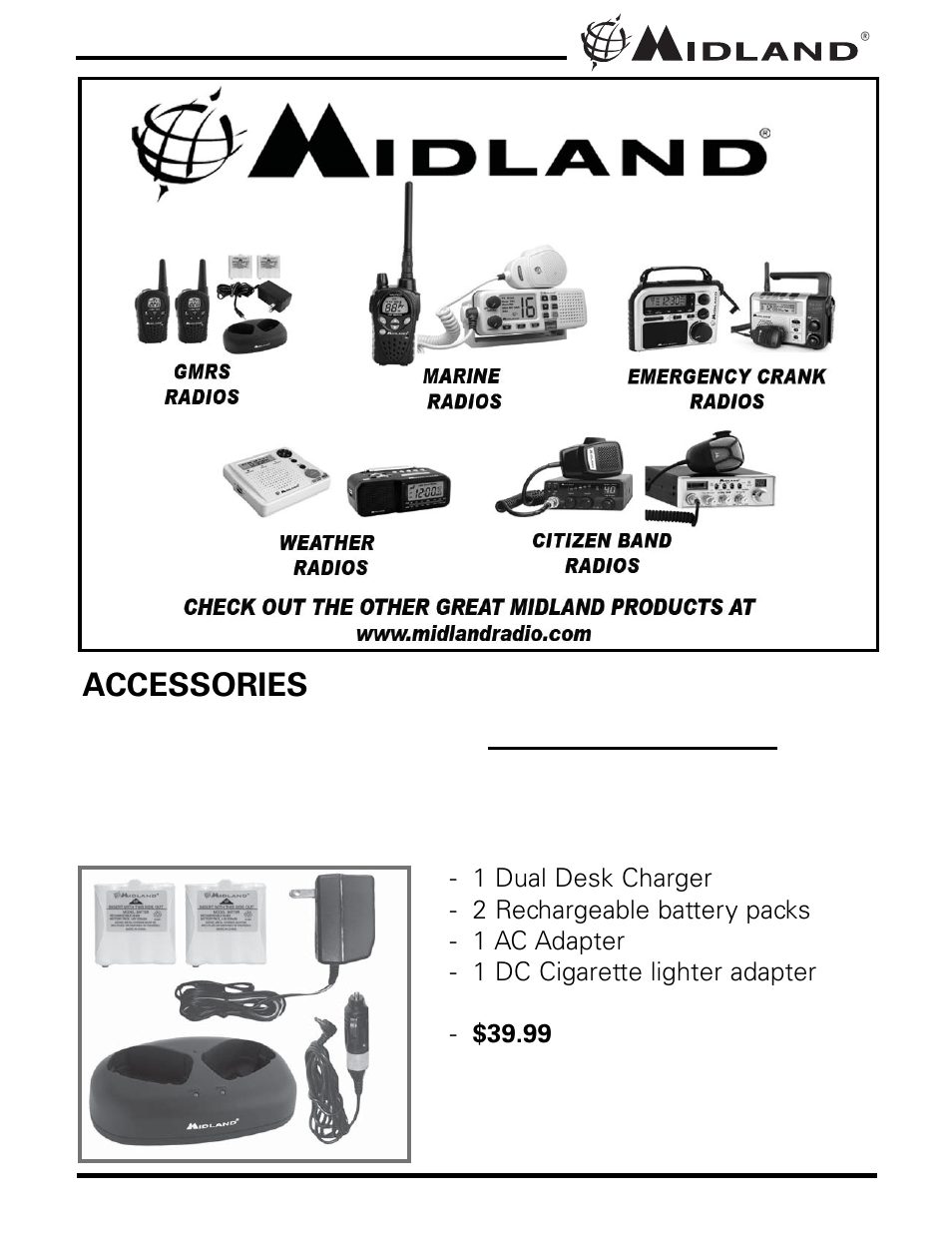 Accessories | MIDLAND LXT460 User Manual | Page 19 / 24