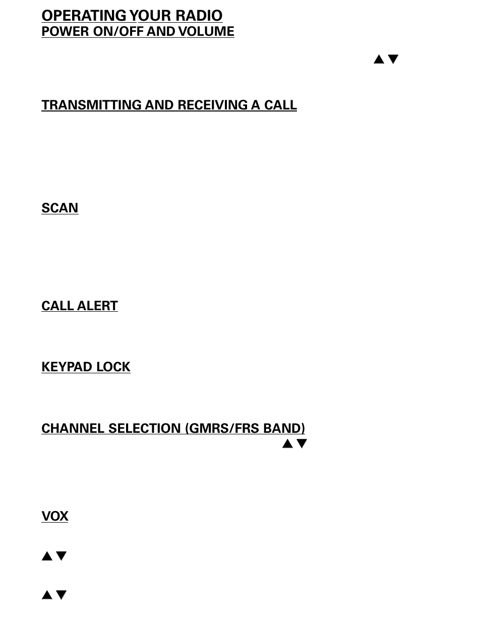 Operating your radio | MIDLAND LXT112 User Manual | Page 5 / 12