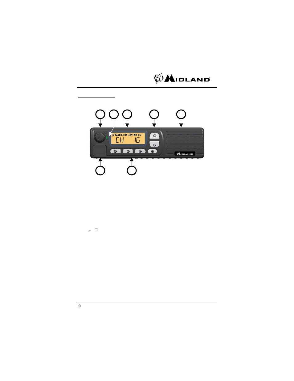 Radio controls | Midland Radio MO-1008 User Manual | Page 9 / 27