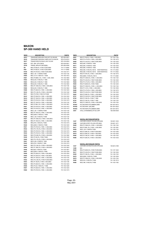 Maxon sp-300 hand held | Midland Radio SP-300 User Manual | Page 33 / 52