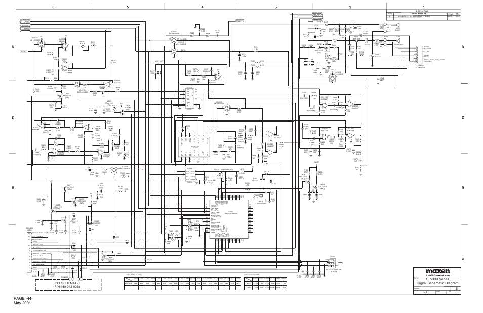 Digital schematic, Sp-300 series digital schematic diagram | Midland Radio SP-300 User Manual | Page 47 / 52