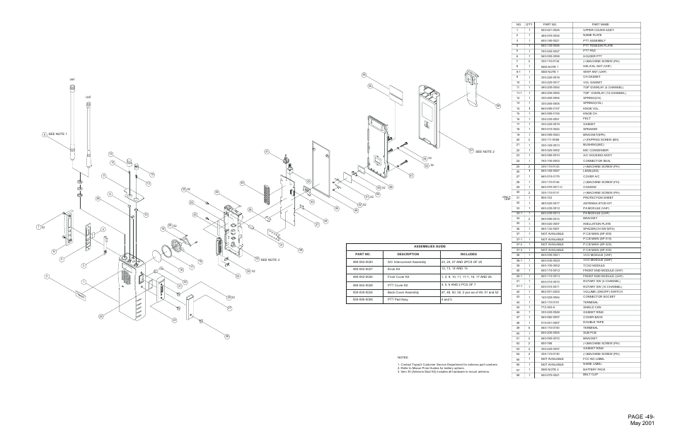 Exploded view | Midland Radio SP-300 User Manual | Page 52 / 52