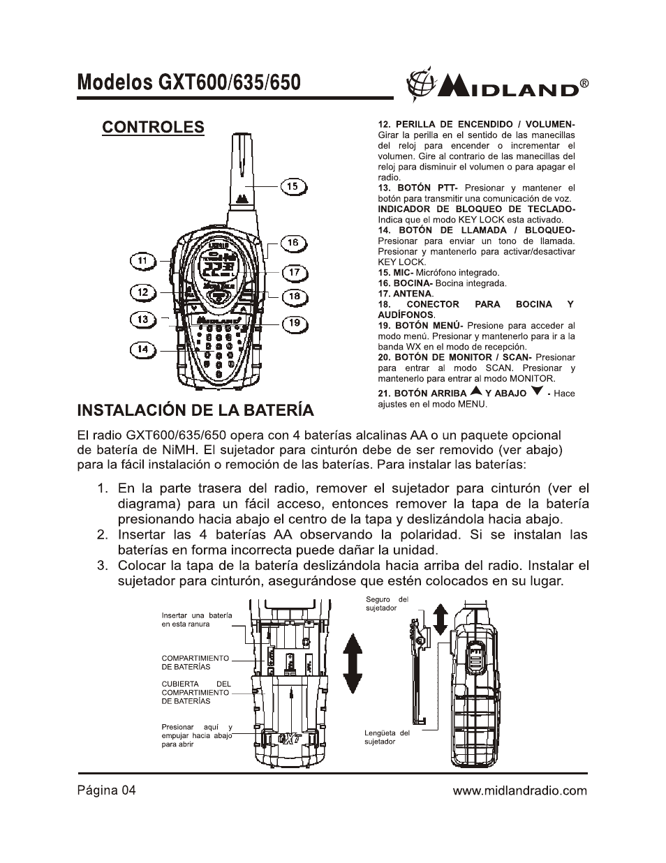 Midland Radio GXT600 User Manual | Page 28 / 40