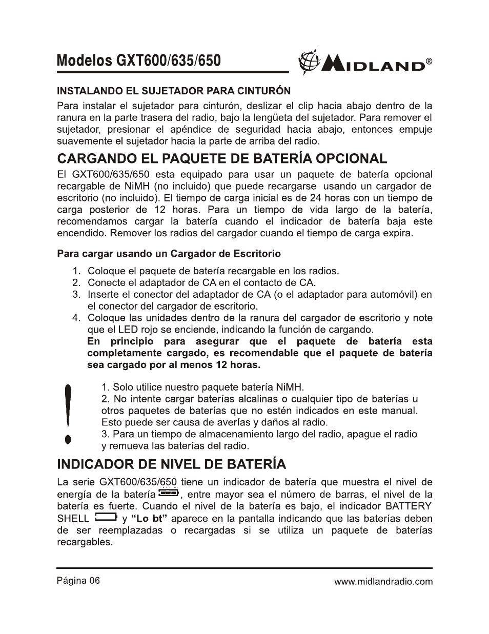 Midland Radio GXT600 User Manual | Page 30 / 40