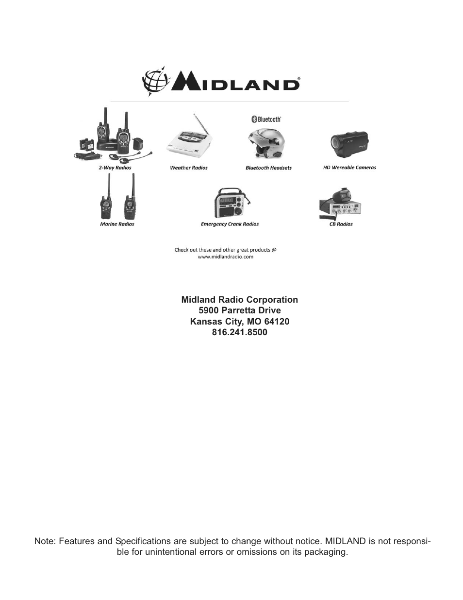 Midland Radio WR-300/301 User Manual | Page 24 / 24