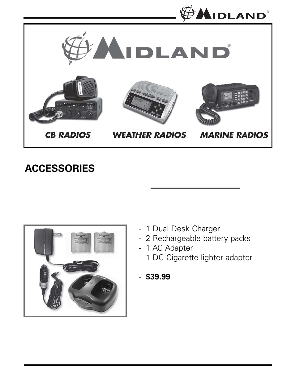 Accessories | Midland Radio LXT420 User Manual | Page 19 / 24